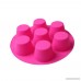 SHEbaking 7 Cavity Silicone Mold Muffin Pudding Mould Bakeware Round Cup Cake Pan Baking Tray - B078GFWKF1